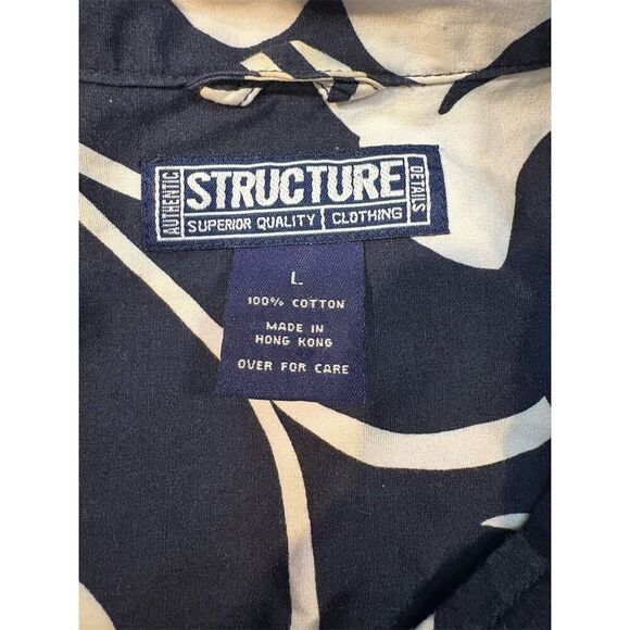 Structure Men's Floral Button-Up Shirt Long Sleeve Multicolor Size L - Picture 9 of 9